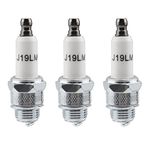 UYUYong 3 Pcs Rj19Lm Spark Plug 4-stroke Lawn Mower Spark Plugs Brush Cutter Spark Plugs for Champion Rj19Lm BR2LM