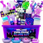 Original Stationery Galaxy Slime Kit, Slime Set with Glow in The Dark Stickers, Dark Powder to Make Glitter & Galactic Slime, Fun Easter Gifts for Girls 8-12