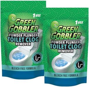 Green Gobbler Powder Plunger Toilet Bowl Clog Remover - 2 Pack Net WT 16.5 oz
