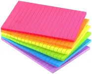 Lined Sticky Notes 4X6 in Bright Ru