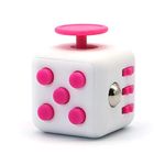 Appash Cube Fidget Toy Stress Anxiety Pressure Relieving Toy Great for Adults and Children[Gift Idea][Relaxing Toy][Stress Reliever][Soft Material] (White & Pink)