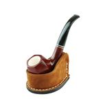 NICENEEDED Leather Smoking Pipe Stand, Soft Velvet Tobacco Pipe Stands, Durable Handcrafted Pipe Holder Stand Smoking Accessories for Pipe Smokers