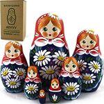 Matryoshka Matrioskas - 7 Russian Nesting Dolls for Kids - Babushka Matruska Toy Figure