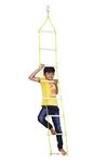 VIXERA Rope Ladder for Kids | Climbing Ladder for Kids | Wooden Ladder for Kids for Physical Activity | Indoor Outdoor Games for Kids (Green) Pack of 1