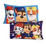 Paw Patrol Kids Pillowcase 2 Pack EXPRESSIONS Reversible Soft and Light Standard Size Set 20"x30" Gift for Birthdays (Official Nickelodeon Product)