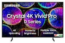 Samsung 138 cm (55 inches) D Series Brighter Crystal 4K Vivid Pro Ultra HD Smart LED TV UA55DUE77AKLXL (Black)