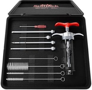SpitJack SPITJACK SHOT Meat Injector Syringe for Smoking. Turkey Marinade and Brisket Flavor Injection Kit. BBQ Accessories and Cooking Gift for Men. Stainless Steel 4 Needles, Case, 70ml Capacity.