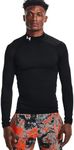 Under Armour Mens ColdGear Armour Compression Mock, Black (001)/White, XX-Large