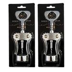 Dorman & Walsh Premium Wine Bottle Opener Set - 2 Pack Corkscrew with Bottle Stopper for Waiters and Wine Enthusiasts