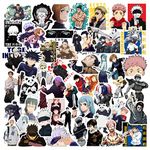 CodersParadise Pack of 56 Jujutsu Anime Aesthetic Vinyl Stickers for Laptop, Journal, Bike Helmet, Diary, Guitar, Mobile Case - Waterproof Residue Free Manga Sticker