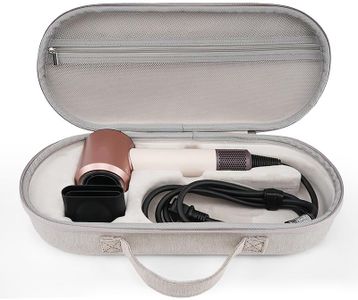 Hard Case for Dysons Supersonic Hair Dryer, Shockproof & Scratch-Resistant Travel Storage Bag, Precision Molded Compact Portable, Water-Repellent Oxford Fabric Fits HD19 (Apricot)