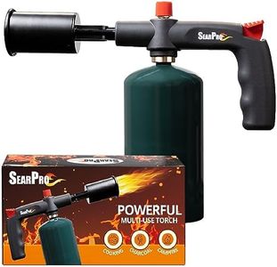 POWERFUL SearPro Charcoal Torch Lighter - Cooking Gadgets - Sous Vide - Cooking Torch - Culinary Kitchen Torch - Flamethrower Meater Gun Lighter - Chef Blow Torch - BBQ Propane Torch Tank Not Included