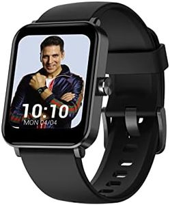 GOQii Smart Vital MAX SpO2 1.69'' HD Full Touch, Smart Notification, Waterproof, IP68, Smartwatch for Smart Phones, Blood Oxygen, Sports & Sleep Tracking with 3 Months Personal Coaching- Black