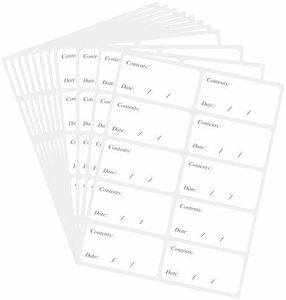 Hybsk Removable Freezer Labels Easy Peel Off - Frozen Food Storage 100pcs Labels That Leave No Sticky Residue After Use (Type 1)