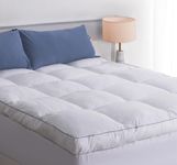Marine Moon Extra Thick Cooling Plush Pillow Top Mattress Bed Topper, Fluffy Soft Mattress Pad, Hotel Quality Down Alternative Pillow Topper for Full Size Bed with Deep Pocket
