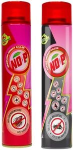 NO-P Crawling Insect Killer Spray - 320ml + NO-P Flying Insect Killer Spray - 320ml | 2% Propoxur | Multi - Action