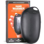 Lifesystems Rechargeable Hand Warmer With Power Bank Functionality and USB, 5,000 mAh Battery, 4 Heat Settings, Up To 6 Hours Heat