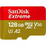 SanDisk Extreme 128GB microSDXC UHS-I Memory Card Without Adapter Up to 190MB/s SDSQXAA-128G-GN6MN