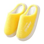 DRUNKEN Slippers For Women Men Sandals Casual Flats Home Footwear Man Girls Sliders Flip Flops Chappals Ladies Clogs Sleeper Slides Stylish Ortho Soft Lemon Yellow 5 6UK