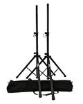 TEK audio SS260 - Speaker Stands Kit including 2 Stands and carry bag High Quality PA Stand Mobile DJ medium legs