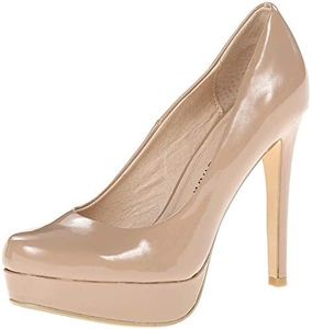 Chinese Laundry Womens Wonder Patent Platform Heels Beige 6.5 Medium (B,M)