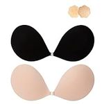 Awant Adhesive Bra Strapless Sticky Bra Backless Adhesive Invisible Silicone Push Up Lift Bras for Women Covers Sticky Boobs for Backless Dress (Cup B)