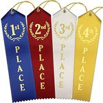 1st - 4th Place Award Ribbons - 12 Each Place (48 Count Total)