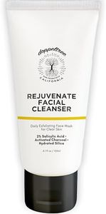 Doppeltree Exfoliating Facial Cleanser with 2% Salicylic Acid, Hydrated Silica, & Activated Charcoal for Clearer Skin, Oil Control & Anti Aging