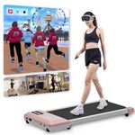 Walking Pad 2 in 1 Under Desk Treadmill, 2.5HP Low Noise Walking Pad Running Jogging Machine with Remote Control for Home Office, Lightweight Portable Desk Treadmill with Wheels