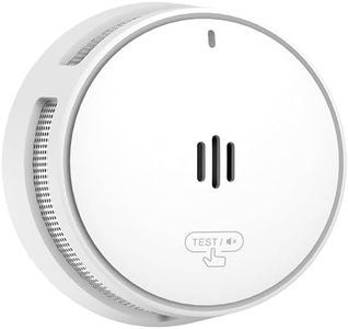 Détecteur de fumée, Pile de 10 Ans, détecteur de fumée pour la Maison, détecteur d'incendie avec Fonction silencieuse à Distance, Bouton Test/Silence, Conforme à la Norme EN14604 (1 Pack)