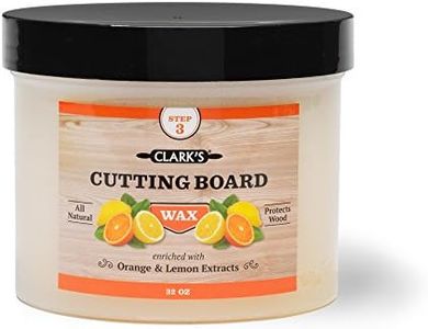 Cutting Board Butcher Block Wax - Restaurant Size 32oz - Made with Natural Beeswax, Carnauba Wax and Enriched with Orange & Lemon Extracts - For Kitchen Countertops, Natural Wood, Bamboo, Bowls