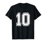Number 10 T-Shirt Birthday Varsity 