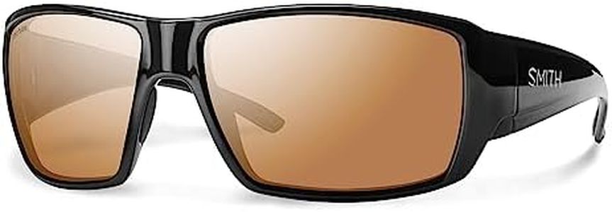 Smith Guide’s Choice Sunglasses – Performance Sports Active Sunglasses with Techlite Glass Lenses for Biking, Running, Fishing & More – for Men & Women – Black + Polarchromic Copper Mirrored Lenses