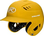 Rawlings R16 Velo Series Matte Junior Baseball Batting Helmet, Light Gold