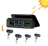 Skyshop® C260 (Voice Alert) TPMS Internal USB/Solar TPMS (Car Tyre Pressure Monitoring System) Tire Pressure & Temperature Display