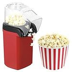 Hot Air Popcorn Popper Maker with Measuring Cup to Portion Popping Corn Kernels,Popcorn Maker DIY Flavor Oil-Free Healthy for Home Movie Party