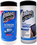 Endust For Electronics Screen Cleaner Wipes, Electronics Surface Cleaning Wipes, For Tablet, E-Reader, Monitor, Laptop, Phone, TV, GPS, Pre-Moistened, Alcohol & Ammonia Free, 140 Count (Pack of 2)