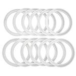 County Line Kitchen Reusable Snap-Fit Seals for Ball Plastic Mason Jar Lids - Wide Mouth, 12 Pack