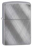 Zippo Windproof Lighter - Classic Model - Diagonal Weave Chrome - Refillable for Lifetime Use - Adjustable Flame - Gift Box - Metal Construction - Made in USA