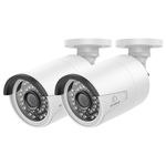 SANNCE 4K PoE Camera, 2-Way Audio Recording, Human and Vehicle Detection Cam for Home or Business Security, Pack of 2 Surveillance Cameras 8MP