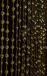 PINDIA Strings Bead Curtain Kite Fancy Sparkling Door Window String Beads Thread Sheer Shear Rod Room Hanging Solid Golden 7 x 4 Ft