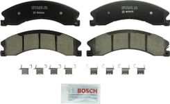 Bosch BC1565 QuietCast Premium Ceramic Disc Brake Pad Set For Select Cadillac Escalade; Chevrolet Silverado, Suburban, HD; GMC Sierra, HD; Nissan NV, Titan XD; Front & Rear