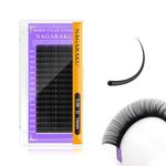 NAGARAKU Eyelash Extensions Individual Lashes 0.05mm D curl 14mm Volume Matte Black Soft Natural Professional Faux Mink 16 rows