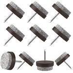 PERFETSELL 50 PCS Furniture Felt Pads 21mm Felt Slides Pads Chair Sliders for Hardwood Floors Non-Slip Chair Glides Chair Leg Floor Protectors with 4mm Thick Felt for Chairs Parquet Laminate, Round