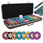 casinokart Poker Chipset with 2 Decks of Playing Cards, Dealer Button |Poker Chipset for Casino (Copag GR, 300)