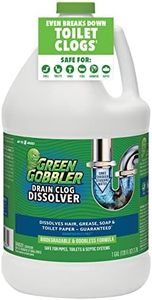 Green Gobbler Drain Clog Remover | Toilet Clog Remover | Dissolve Hair & Organic Materials from Clogged Toilets, Sinks and Drains | Drain Cleaner and Opener, 128 oz