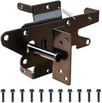 Bordersmover Heavy Duty Gate Latch, Post Mount Automatic Self-Closing Gate Latch,for Wooden/Vinyl Fence, Pool gate,Garden Outdoor, W/Mounting Screws (Black)