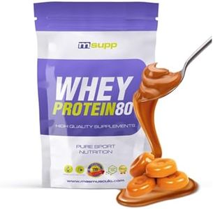 MM Supplements - Whey Protein 80-500 g - Caramelo Cremoso - Suplemento Deportivo Puro de Calidad - Proteína Whey - Con Lacprodan de Arla y Proteína Suero de Leche - Ayuda a Aumentar Masa Muscular