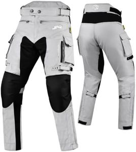 JAG Motorcycle Protective Pants - Dual Sport Motocross Pants, with Armor Impact Protection & Water Resistant Cordura Fabric (US, Waist Inseam, 34, 32, Dark Grey)