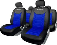 Sparco SPC1016AZ Set of Covers for car seat BK Blue/Black